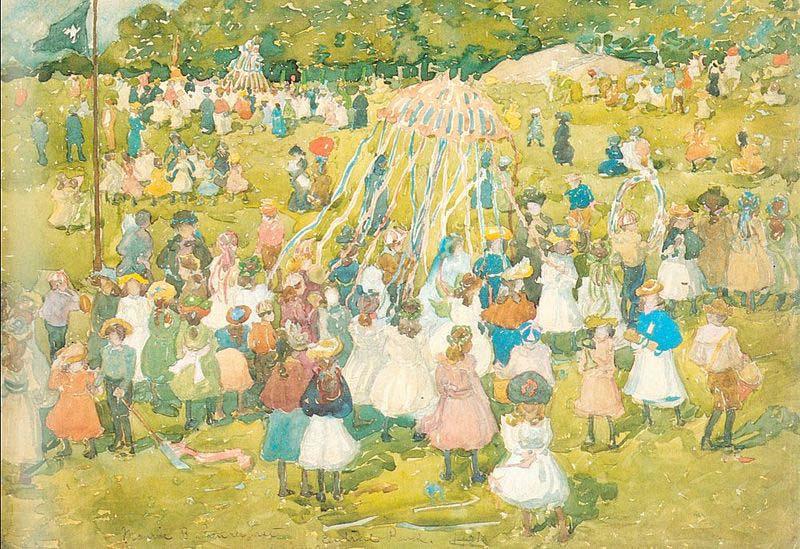 Maurice Prendergast May Day Central Park France oil painting art